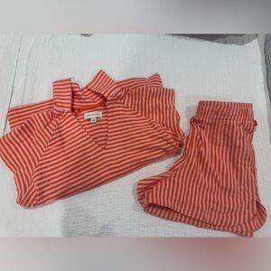 Orange and Pink Striped Terry cloth Set
